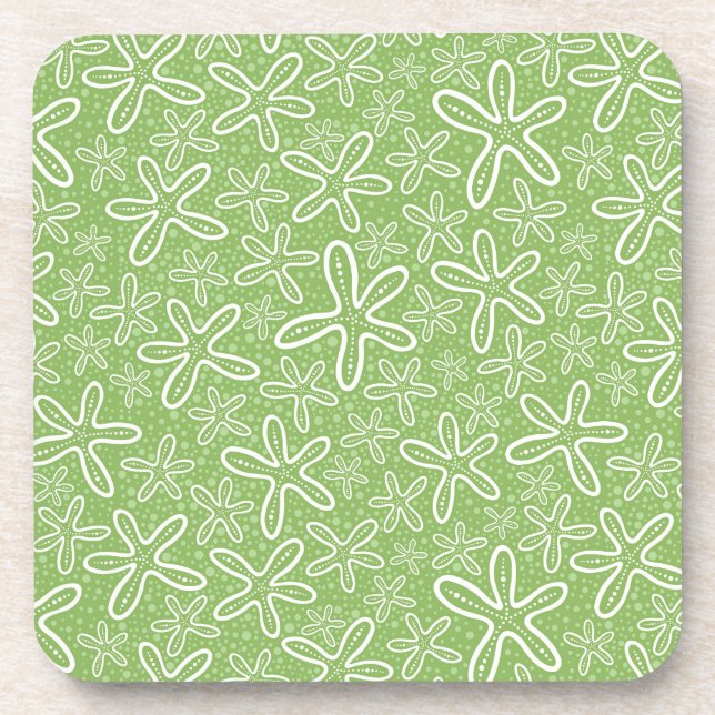 Shell Pattern On Spotted Background Coaster (Front)