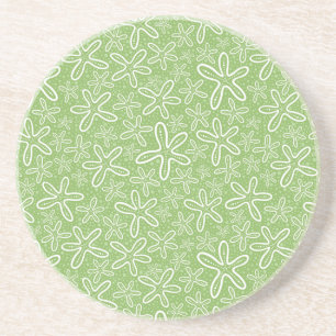 Shell Pattern On Spotted Background Coaster