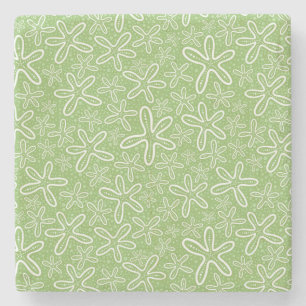 Shell Pattern On Spotted Background Stone Coaster