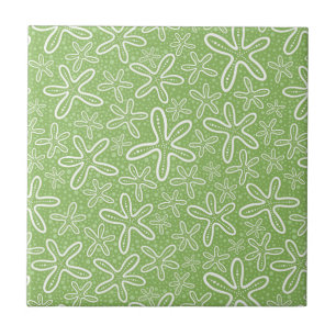 Shell Pattern On Spotted Background Tile
