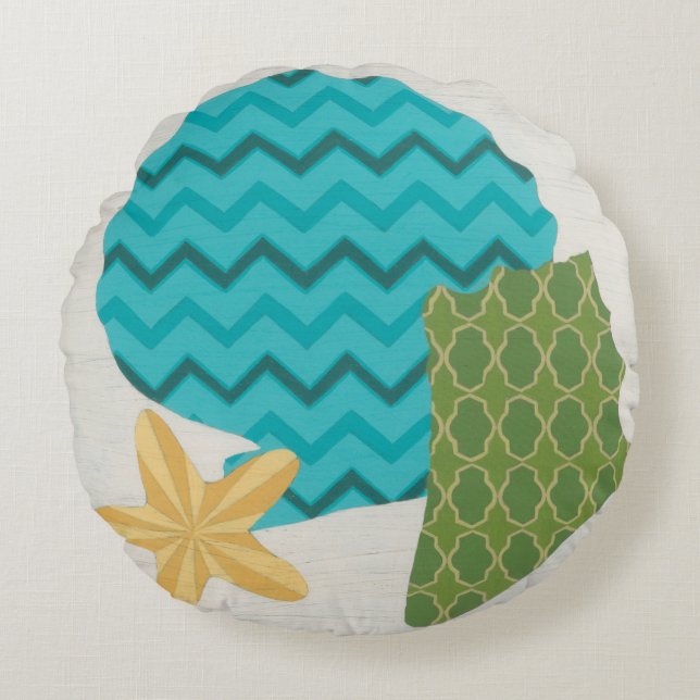 Shell Patterns II Round Cushion (Front)