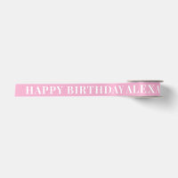 Shell Pink Simple Text Happy Birthday