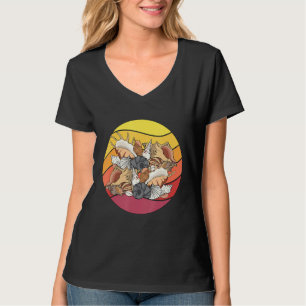 Shell Retro Sunset Mussel Clam Seashell Shells T-Shirt