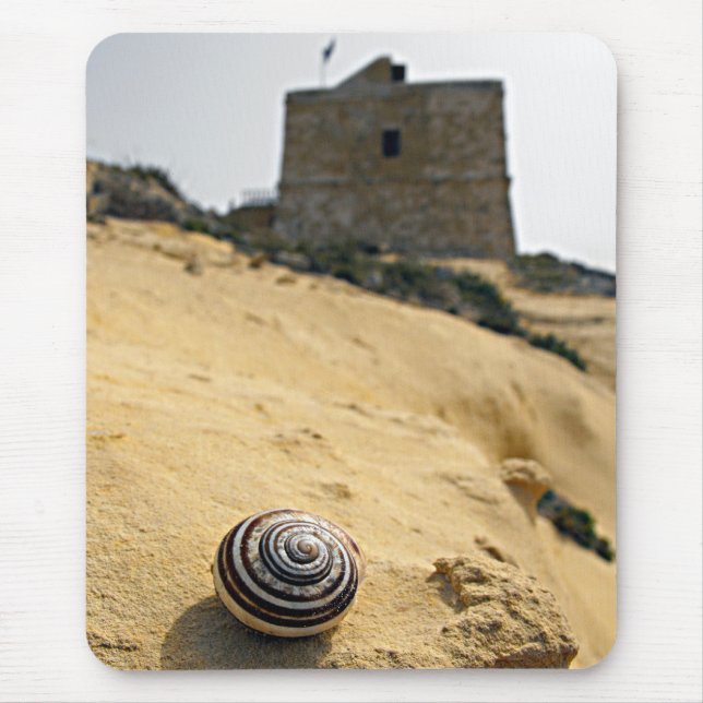 Shell, Sand and Tower Mouse Mat (Front)