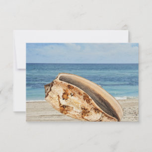 Shell Sea Beach Ocean Milestone Birthday Flat Card