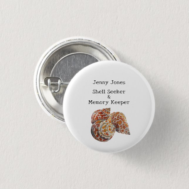 Shell Seeker 3 Cm Round Badge (Front & Back)