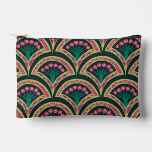 shell shaped green pattern accessory pouch
