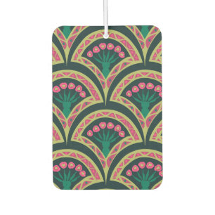 shell shaped green pattern car air freshener