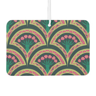 shell shaped green pattern car air freshener