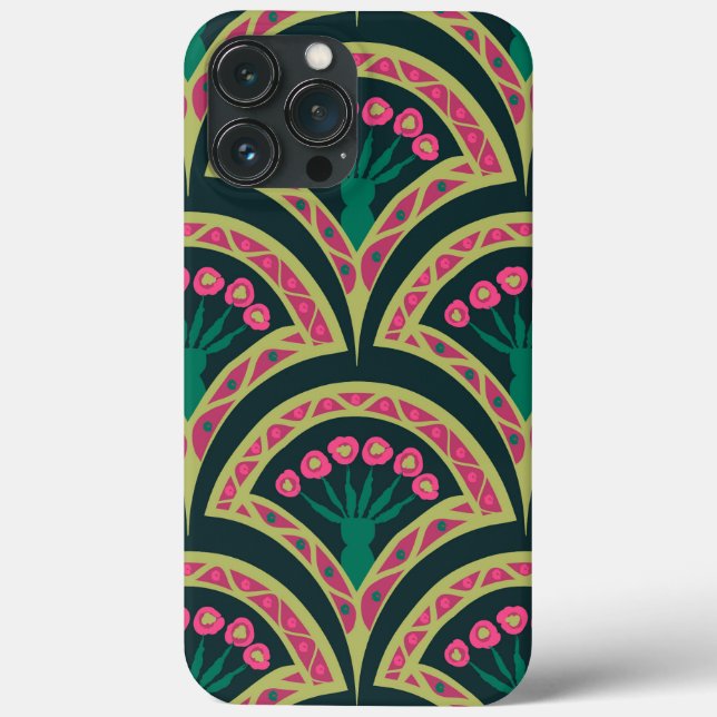 shell shaped green pattern Case-Mate iPhone case (Back)