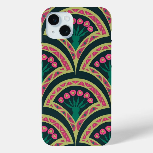 shell shaped green pattern Case-Mate iPhone case (Back)