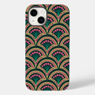 shell shaped green pattern Case-Mate iPhone 14 case