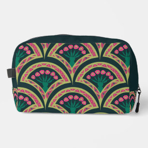shell shaped green pattern dopp kit