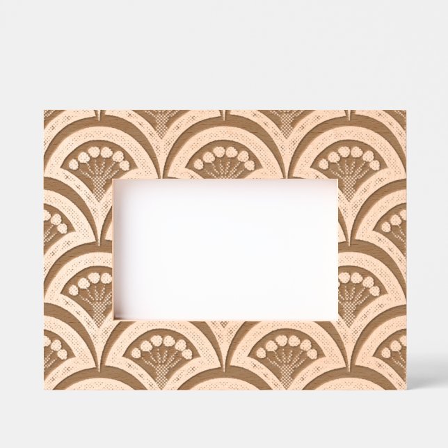 shell shaped green pattern etched frames (Front)