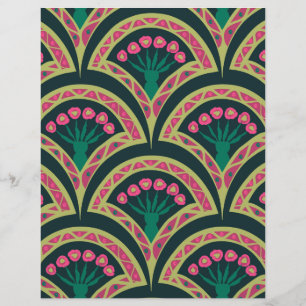 shell shaped green pattern flyer