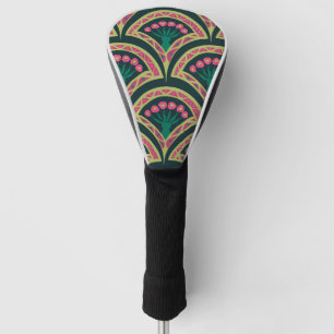 shell shaped green pattern golf head cover