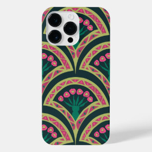 shell shaped green pattern iPhone 14 pro max case