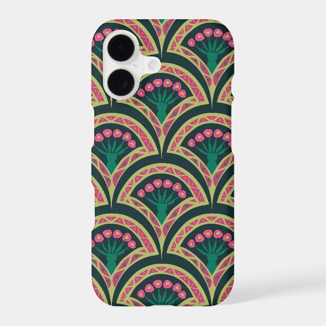 shell shaped green pattern iPhone case (Back)