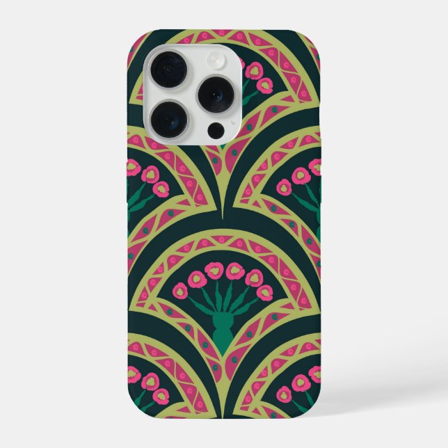 shell shaped green pattern iPhone case (Back)