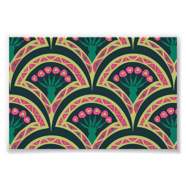 shell shaped green pattern photo print (Front)