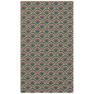 shell shaped green pattern tablecloth