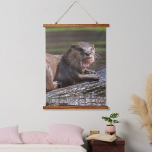 Shell Snack, Otter Style Hanging Tapestry