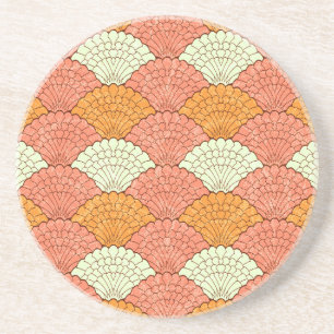 Shell Spectacle: Abstract Sea Patterns Coaster