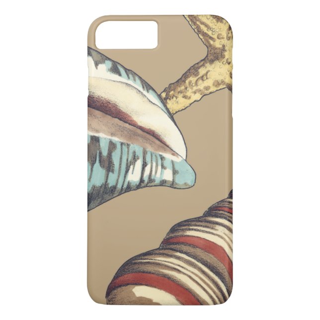 Shell Trio on Khaki Case-Mate iPhone Case (Back)