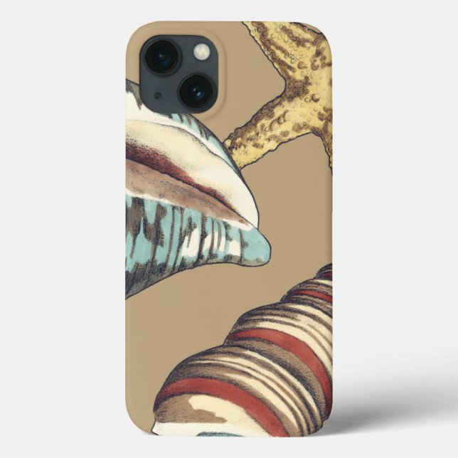 Shell Trio on Khaki Case-Mate iPhone Case (Back)