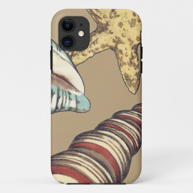 Shell Trio on Khaki Case-Mate iPhone Case (Back)