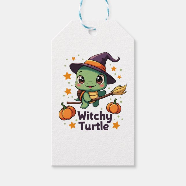Shell Witch Turtle Gift Tags (Front)