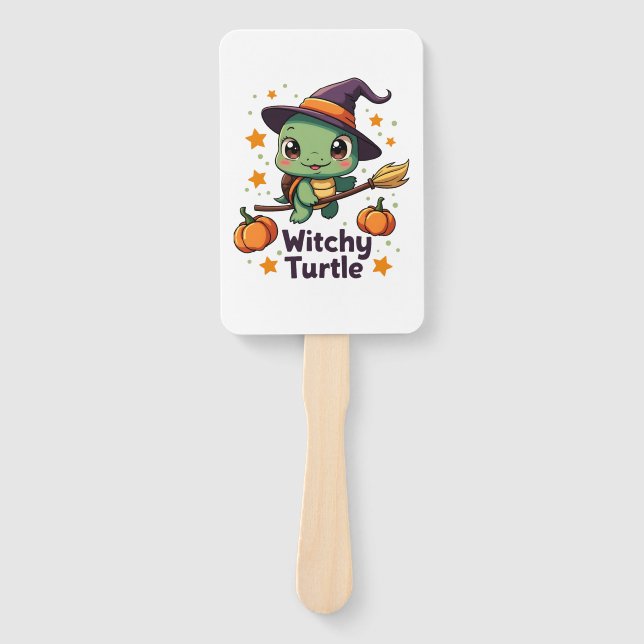 Shell Witch Turtle Hand Fan (Front)