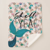 Shell Yea Teal & Gold Glam Mermaid Tail & Scales