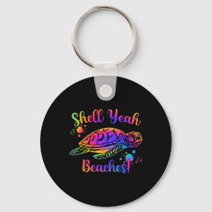 Shell Yeah Beaches Tie Dye Turtle Shell Yeah 2 Key Ring