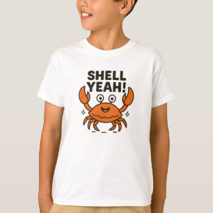 Shell Yeah Fun Orange Crab Graphic T-Shirt