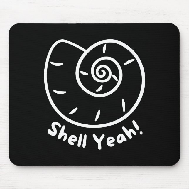 Shell Yeah Funny Beach Quote With Nautical Sea She Mouse Mat (Front)