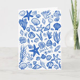 SHELL YEAH Seashell Beach Birthday Congratulations Card