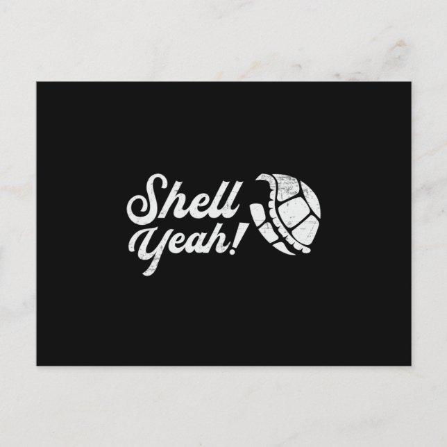 Shell Yeah Turtle Lover Turtles Ocean Funny Gift Postcard (Front)