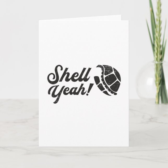 Shell Yeah Turtle Lover Turtles Ocean Sea Gift Card (Front)
