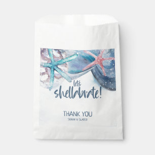 Shellabration   Beach Seashells Thank You Favour Bags