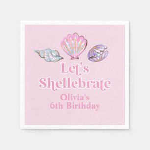 Shellebrate Seashell Beach Birthday Napkin
