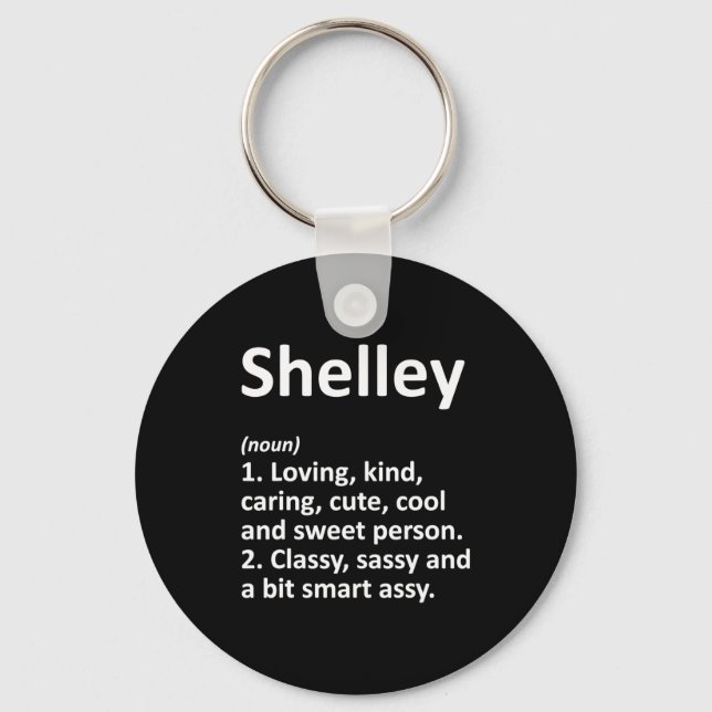 Shelley Definition D Funny Birthday  Key Ring (Front)