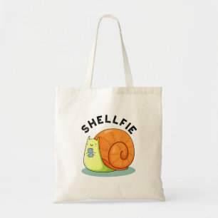Shellfie Funny Snail Selfie Pun Tote Bag