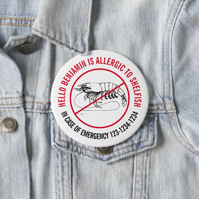 Shellfish Allergy Badge  (In Situ)