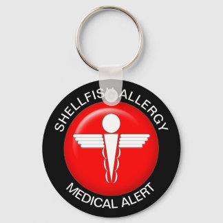 Shellfish Allergy Medical Alert Key Ring