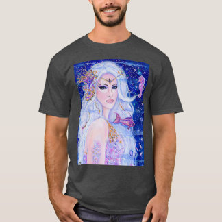Shellina mermaid with seahorse by Renee Lavoie T-Shirt