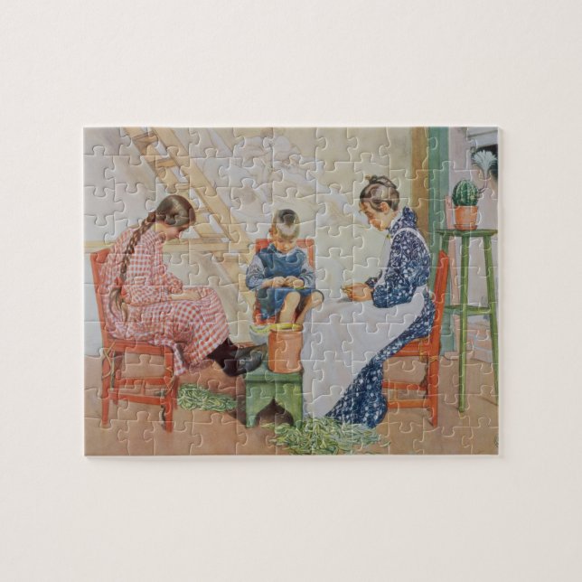 Shelling Peas, pub. in 'Lasst Licht Hinin'(`Let in Jigsaw Puzzle (Horizontal)