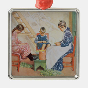 Shelling Peas, pub. in 'Lasst Licht Hinin'(`Let in Metal Tree Decoration