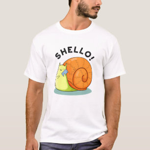 Shello Funny Snail Cellphone Pun  T-Shirt