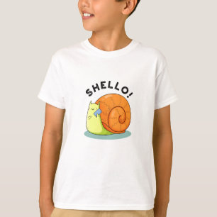 Shello Funny Snail Cellphone Pun  T-Shirt
